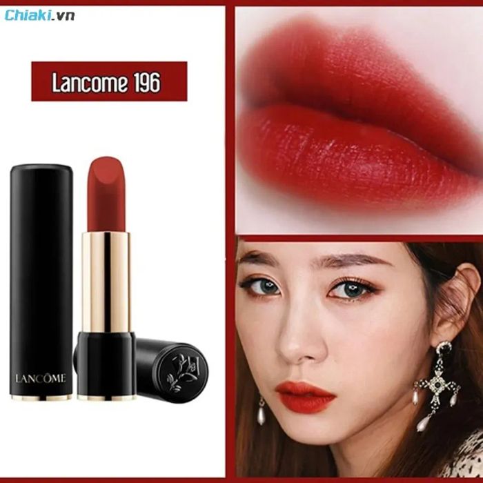 Son màu cam cháy Lancome 196 Orange Sanguine Drama Matte