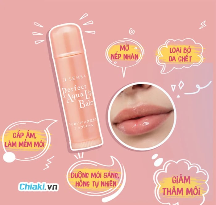 Son Dưỡng Môi Cấp Ẩm Senka Perfect Aqua Lip Balm