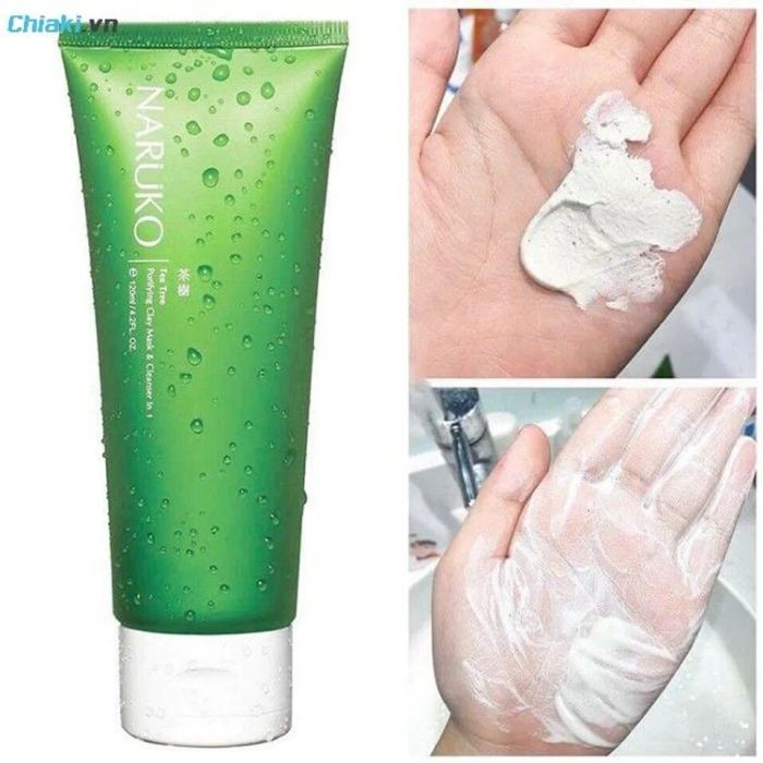 Sữa rửa mặt Naruko tràm trà Tea Tree Purifying Clay Mask And Cleanser In 1