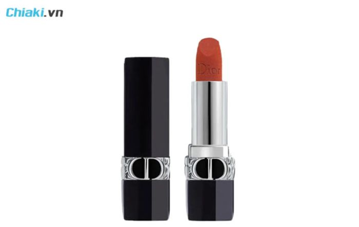 son đỏ berry Dior Velvet 840 Rayonnate màu đỏ gạch