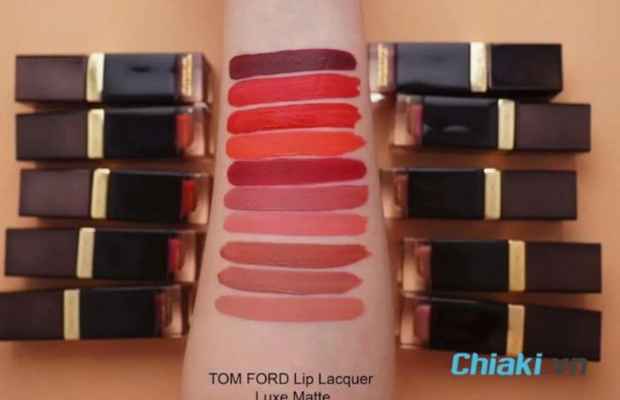 Bảng màu son kem Tom Ford Lip Lacquer Matte 