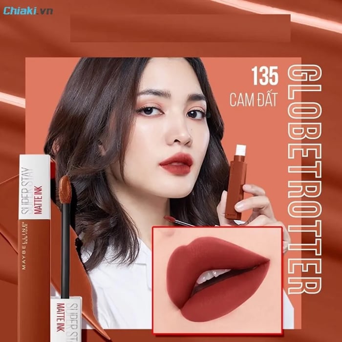 Đánh giá về son kem không trôi Maybelline Superstay Matte Ink-135