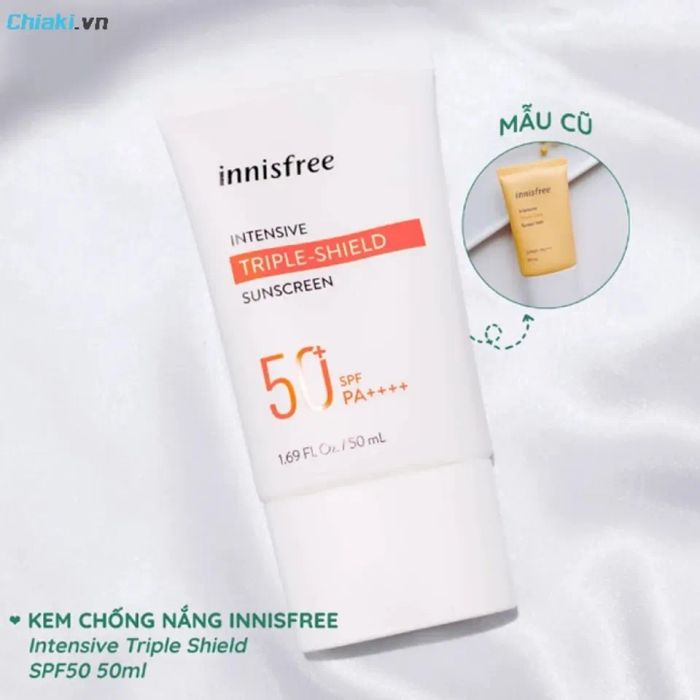 Kem chống nắng nâng tone Innisfree Triple Shield SPF 50