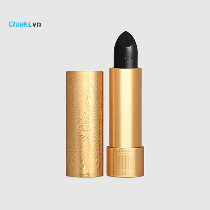 Thỏi son Gucci 700 Crystal Black Satin Lipstick màu đen tuyền