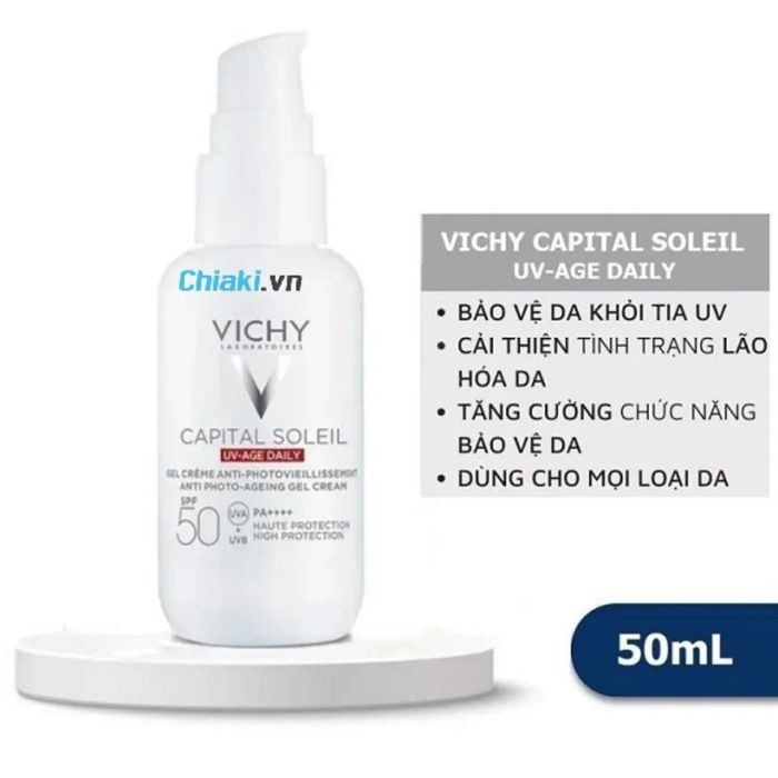 Kem chống nắng giúp trắng da Vichy Capital Soleil UV Age Daily SPF 50