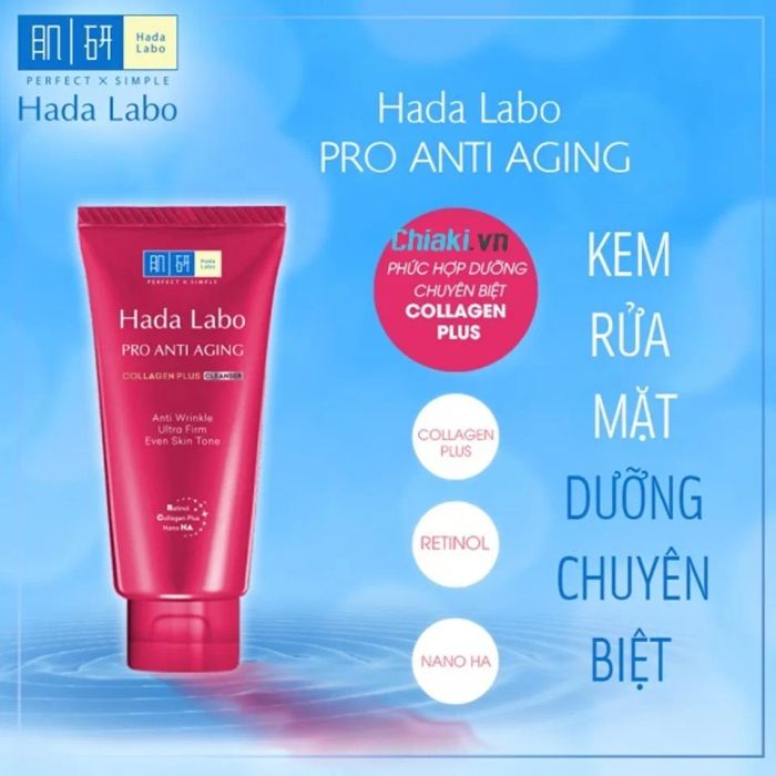 Sữa rửa mặt Hada Labo Pro Anti Aging Cleanser cho da lão hóa