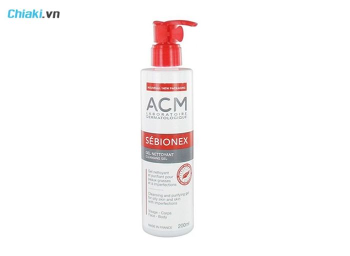 Sản phẩm rửa mặt Pháp ACM Sebionex Cleansing Gel