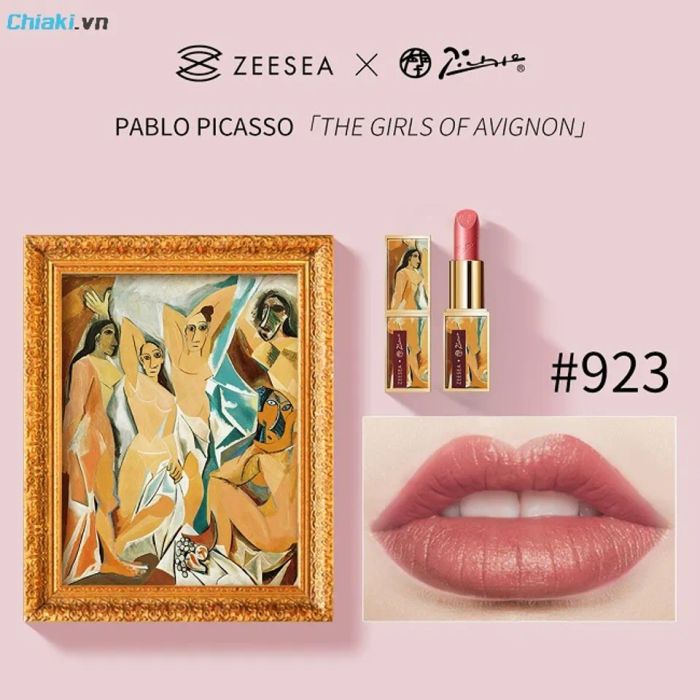 Son hồng cháy Zeesea Picasso Velvet Lipstick 923