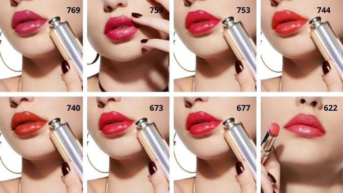 Bảng màu son thỏi Dior Rouge Ultra Rouge