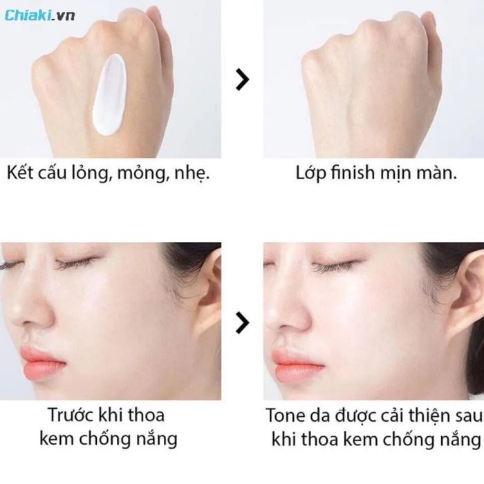 Tác dụng tích cực của kem chống nắng nâng tone cho da khô