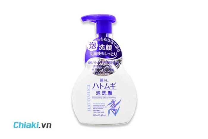 Sữa rửa mặt tạo bọt dưỡng ẩm Hatomugi Facial Whip