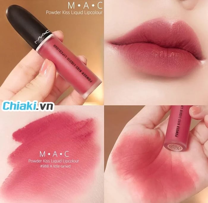 Son Kem Màu Hồng Da MAC Powder Kiss Liquid Lipcolour 988