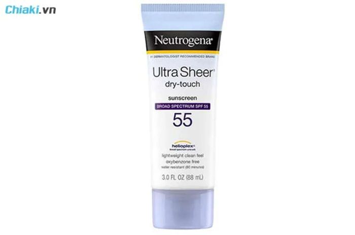 kem chống nắng Neutrogena Ultra Sheer Dry Touch không gây bết dính