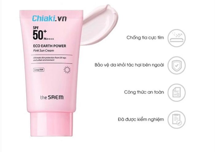 Đánh giá kem chống nắng dưỡng trắng da tốt nhất hiện nay The SAEM Earth Power SPF 50+