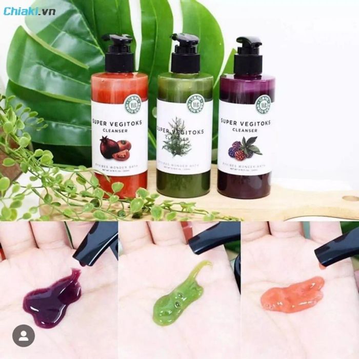 Cấu trúc của sữa rửa mặt thải độc từ rau củ Super Vegitoks Cleanser