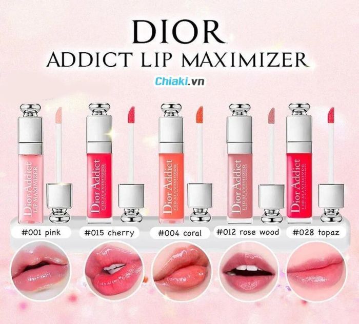 Bảng màu son dưỡng Dior Addict Lip Maximizer