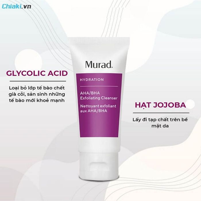 Sữa rửa mặt Murad aha/bha Exfoliating Cleanser - Giải pháp trị mụn