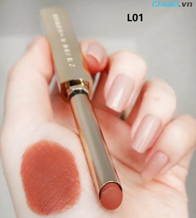 Thỏi son Perfect Diary Saturated Rouge Intense Velvet Slim Lipstick Velvet L01