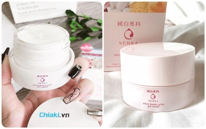 Kem dưỡng trắng da mờ thâm Senka White Beauty Glow ban đêm