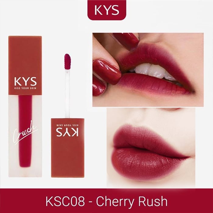 Son màu đỏ cherry đậm KYS Chocolate Crush Đỏ Cherry KSC08 Cherry Rush