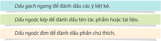 Thực hành về việc sử dụng dấu câu