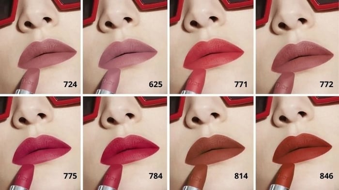 Bảng màu son Dior Matte đầy đủ, mẫu mới nhất