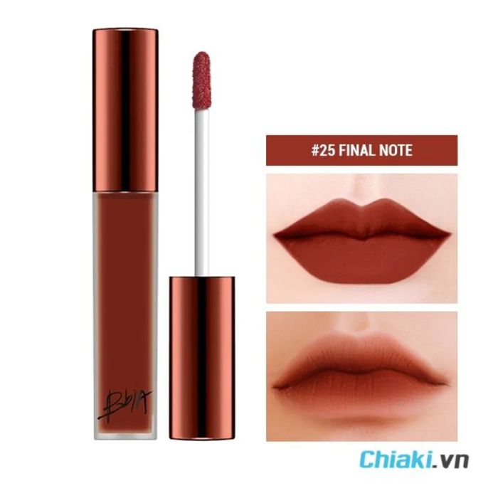 Một phần của bộ sưu tập son Bbia Last Velvet Lip Tint, son Bbia 25 nổi bật với chất son Velvet Lip Tint 25.