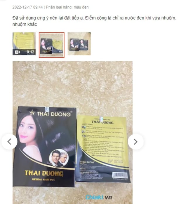 Review Dầu gội thảo dược phủ bạc Thái Dương