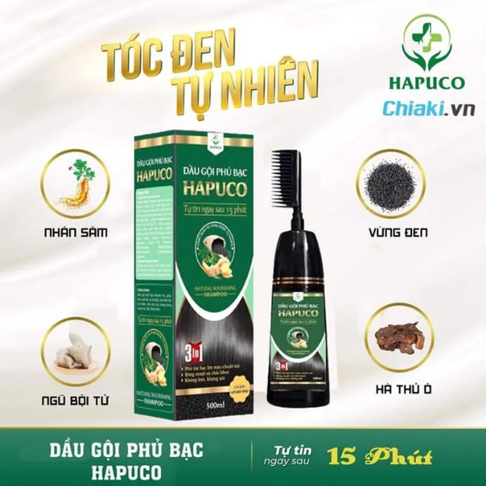 Dầu Gội Phủ Bạc Hapuco