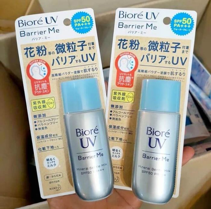 Kem chống nắng Biore UV Barrier Me Mineral Gentle Milk