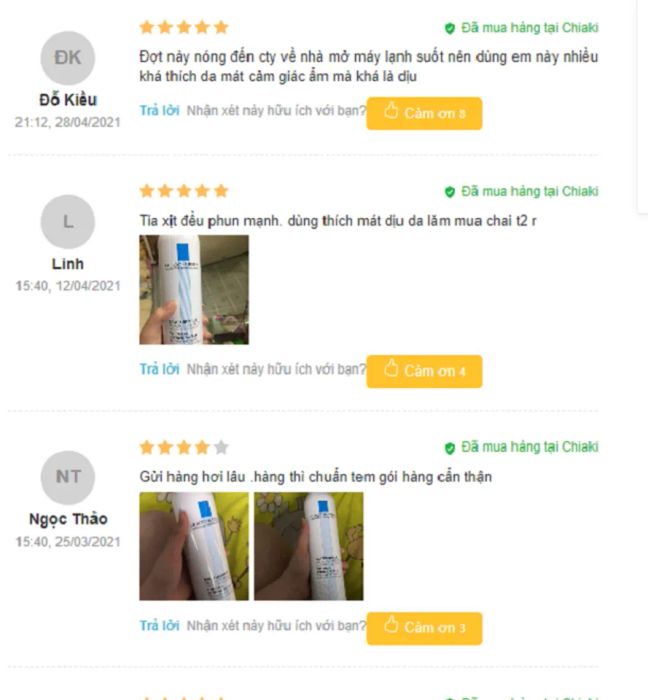 Đánh giá nước xịt khoáng La Roche Posay từ người dùng