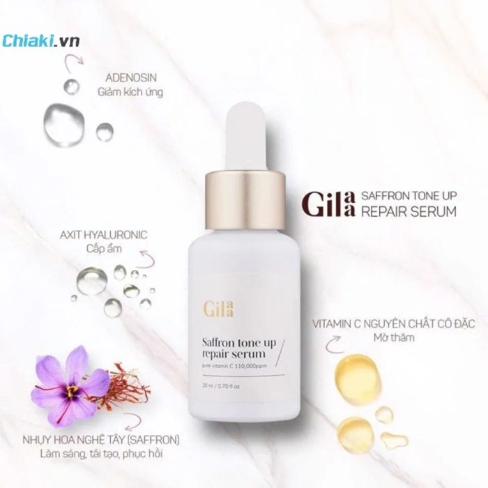 Serum nhụy hoa nghệ tây Gilaa Saffron Tone Up Repair