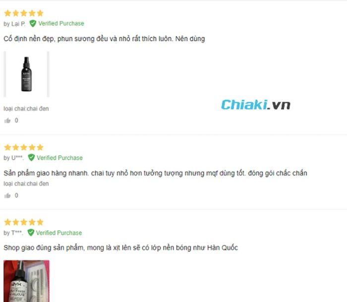Đánh giá xịt khoáng NYX từ người dùng