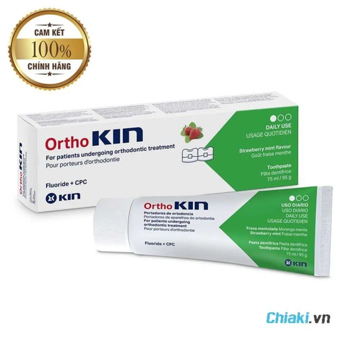 Kem đánh răng trắng răng cho người đang niềng răng Ortho Kin 