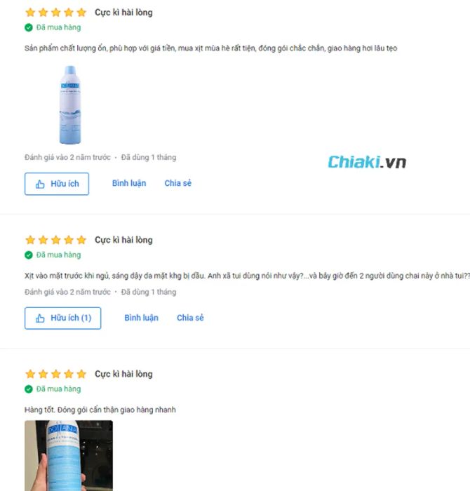 Đánh giá xịt khoáng Dollania từ người dùng