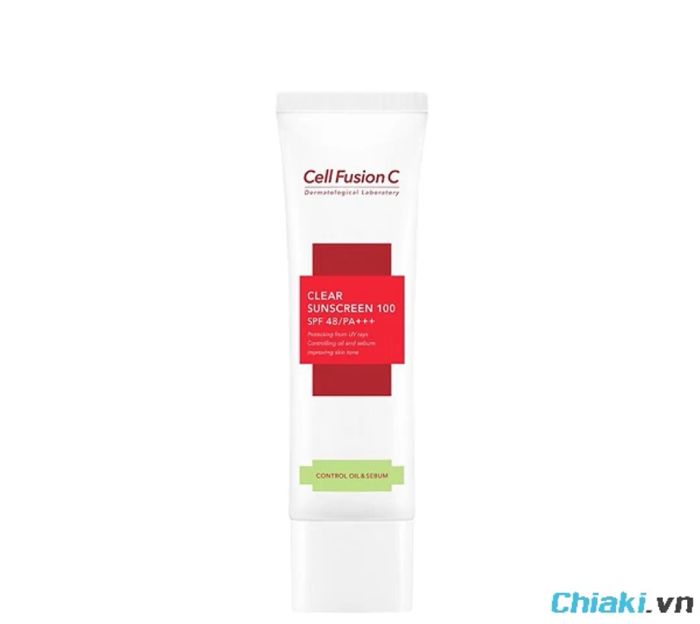 kem chống nắng cho da dầu mụn nhạy cảm Cell Fusion C Clear SPF48/PA+++