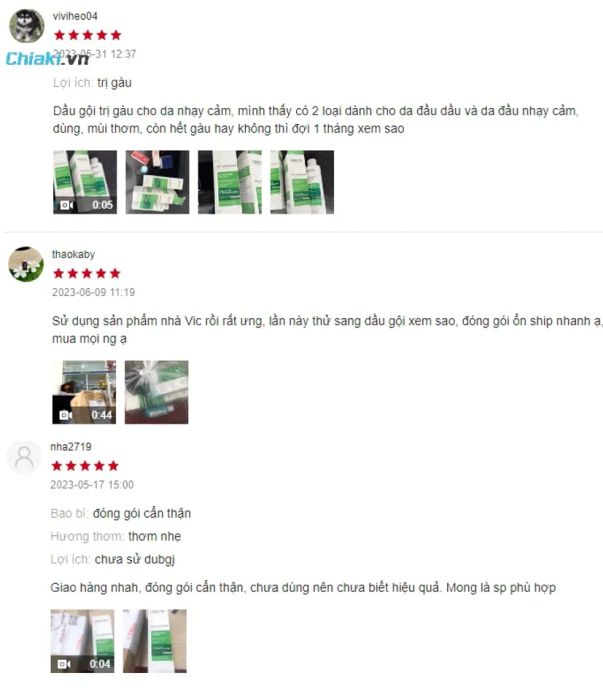 Đánh giá dầu gội trị gàu và nấm da đầu Vichy Dercos Anti Dandruff từ người dùng