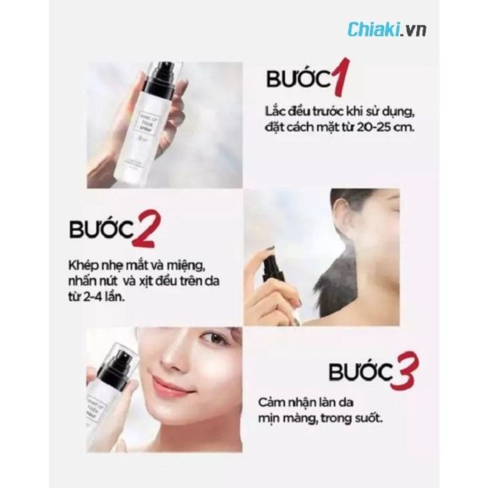 Cách sử dụng xịt khoáng để giữ lớp trang điểm