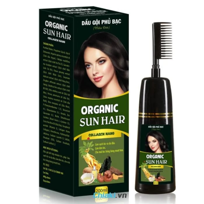 Dầu Gội Phủ Bạc Organic SUNHAIR