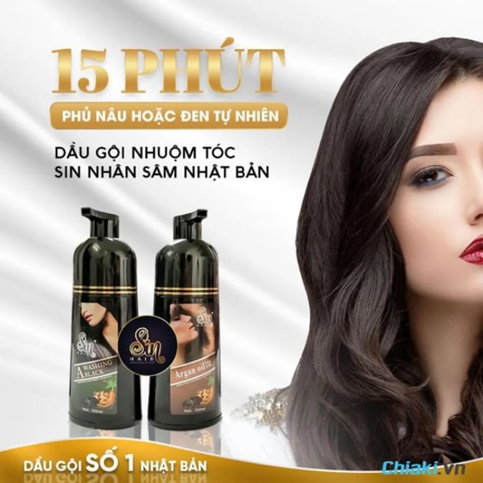 Dầu gội phủ bạc Sin Hair