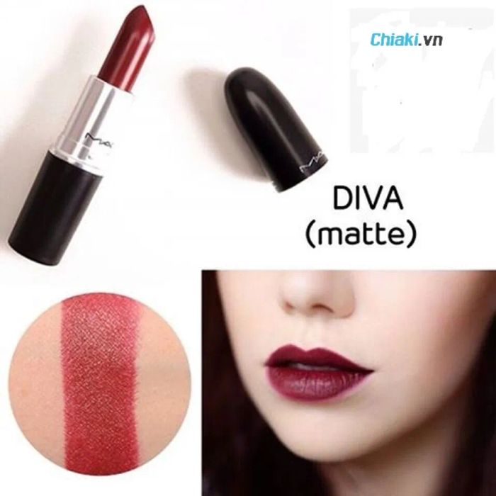 Mac Diva Matte Lipstick - Son môi đỏ mận