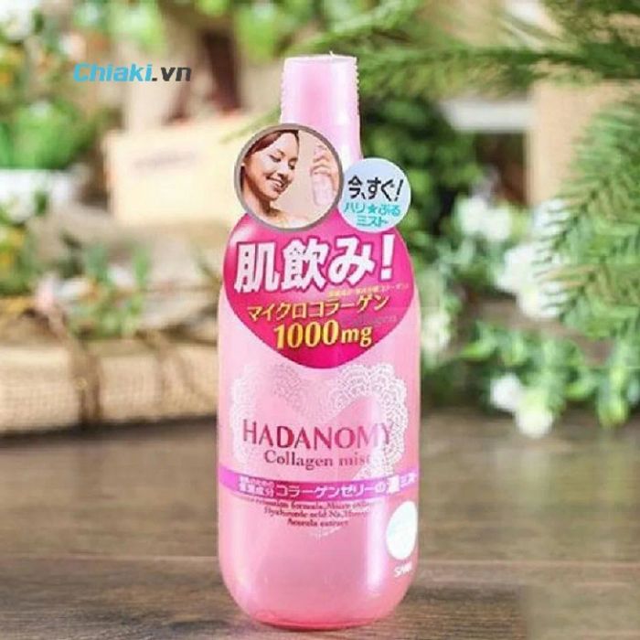 Xịt khoáng giữ lớp trang điểm của Nhật Collagen Hadanomy
