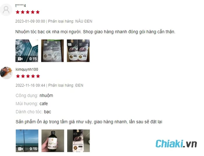 Review Dầu Gội Phủ Bạc Cà Phê Đen