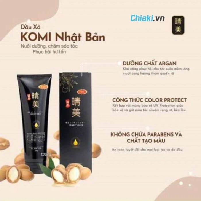 Dầu xả cho tóc nhuộm Komi Argan