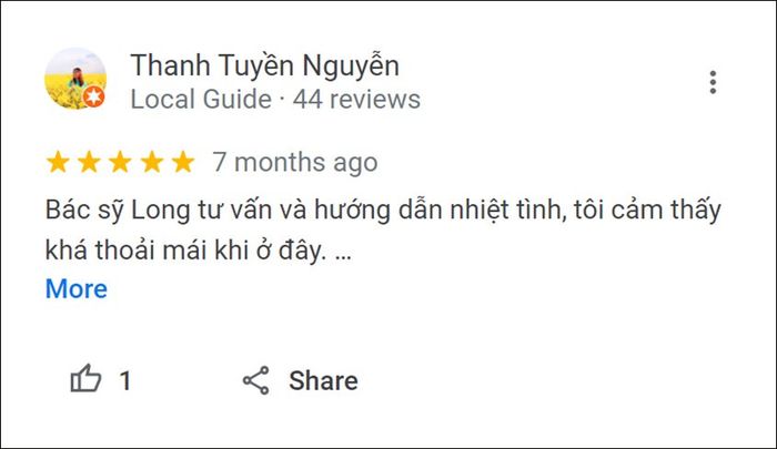 đánh giá từ khách hàng về Bệnh viện Nhiệt đới Trung ương