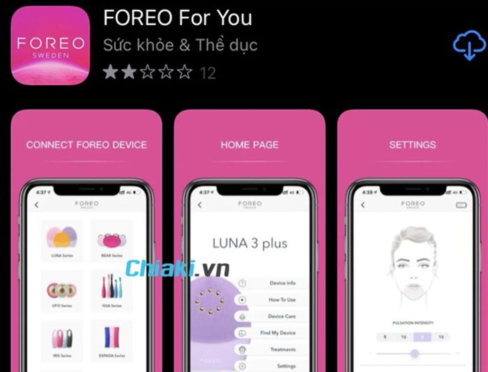 Tải ứng dụng Foreo trên điện thoại thông minh