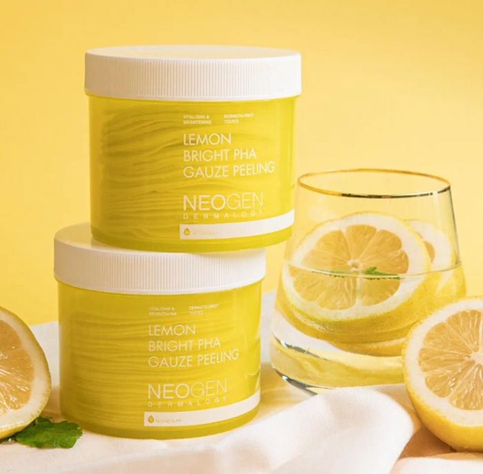 Miếng tẩy da chết Neogen Dermalogy Lemon Bright PHA Gauze Peeling có mùi chanh