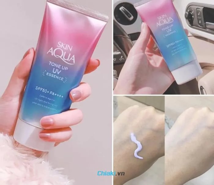 Kem chống nắng cho tuổi 13 Sunplay Skin Aqua Tone Up UV Essence.