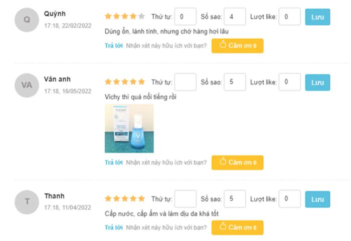 Đánh giá về Serum cấp ẩm cho da khô nhạy cảm Vichy Aqualia Thermal