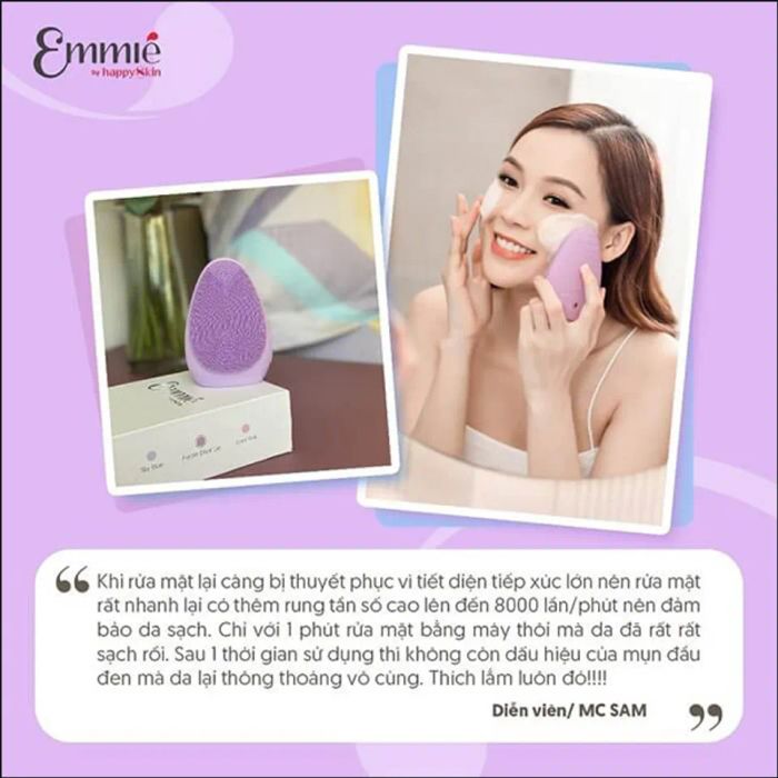 Đánh giá máy rửa mặt Emmie từ diễn viên Sam